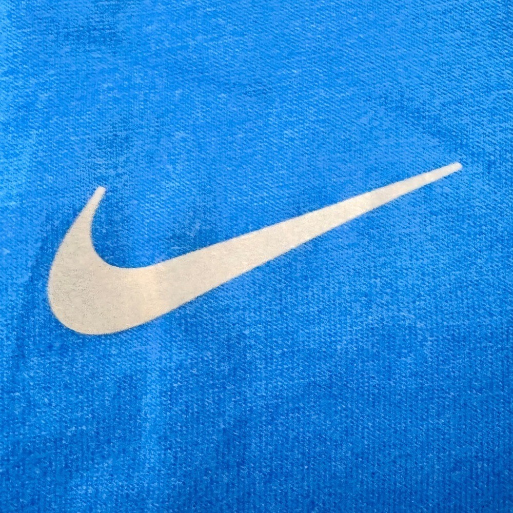 Nike Running Dri-FIT Mens Small Blue V-Neck Short Sleeve Shirt‎ Back Zip Pocket - Picture 7 of 10